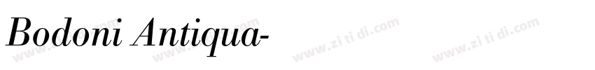 Bodoni Antiqua字体转换